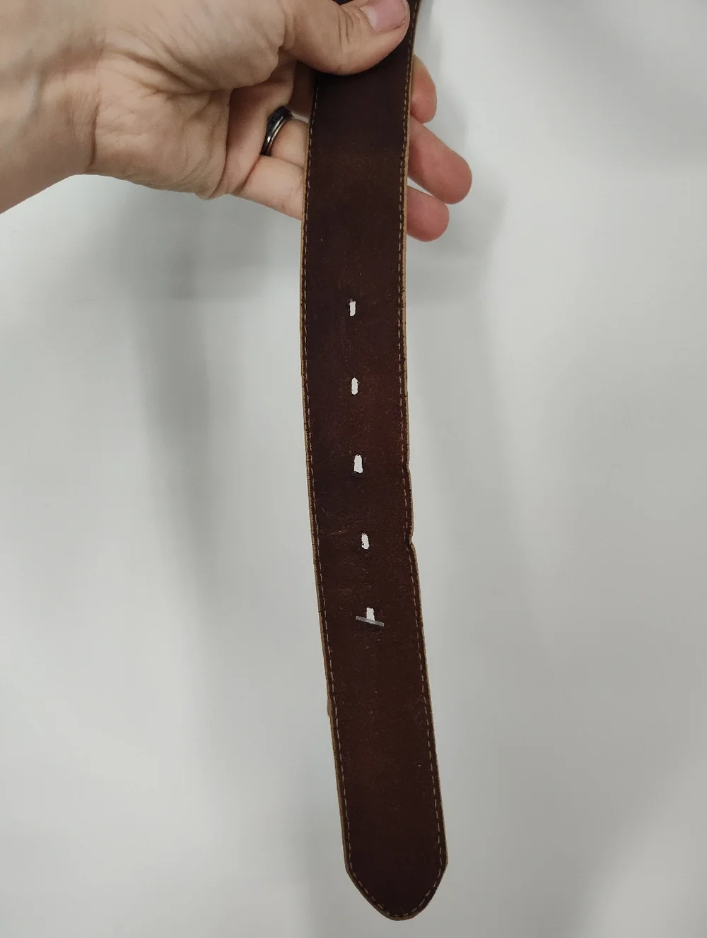 Tony Lama Brown Leather Ostrich Men's Belt Size 32